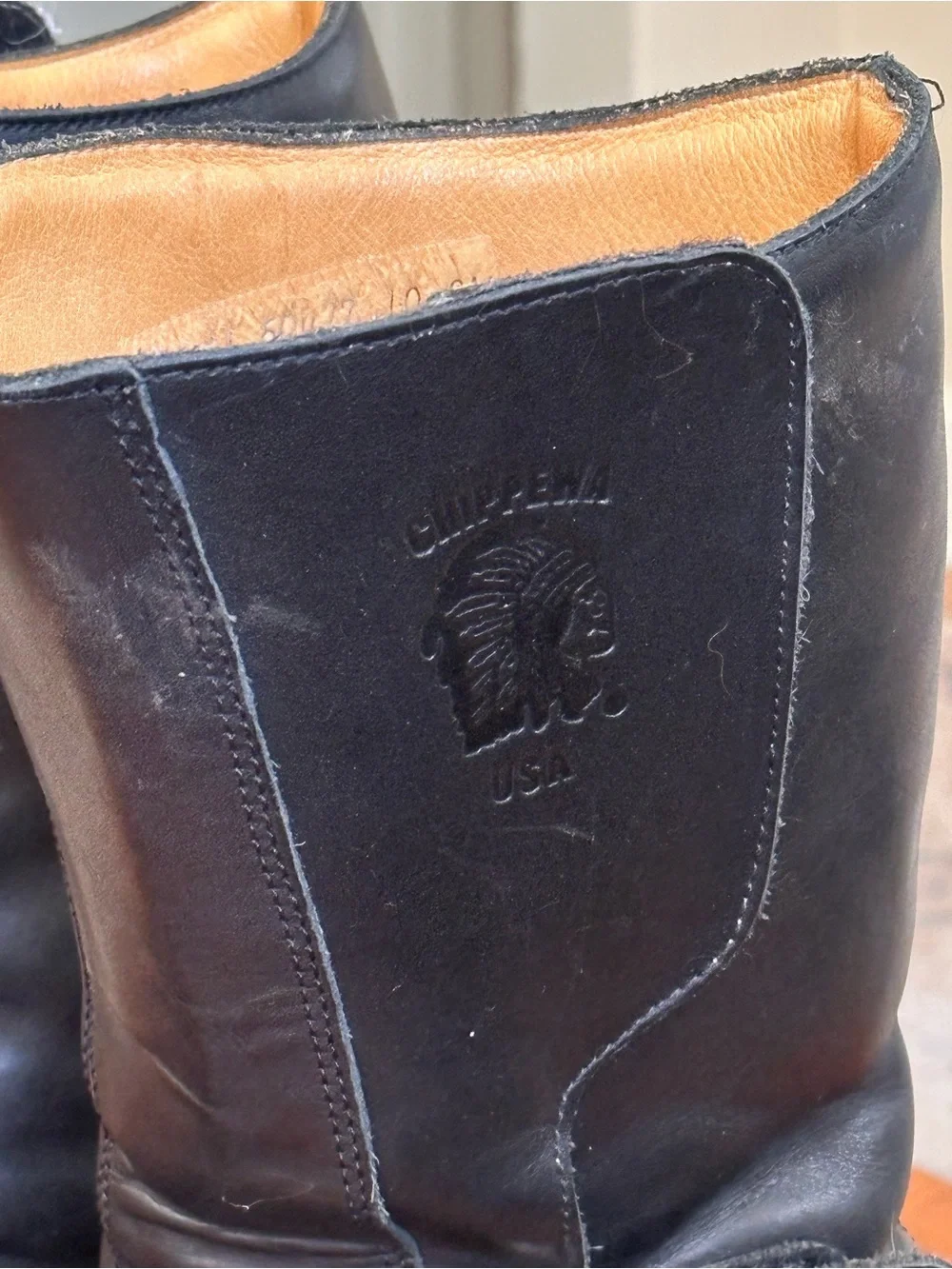 Chippewa 27862 Rally Engineer Boots Men’s 9.5D Made in USA Black Leather